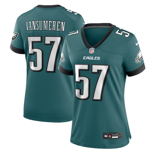 Ben VanSumeren Philadelphia Eagles Nike Women's Team Game Jersey - Midnight Green