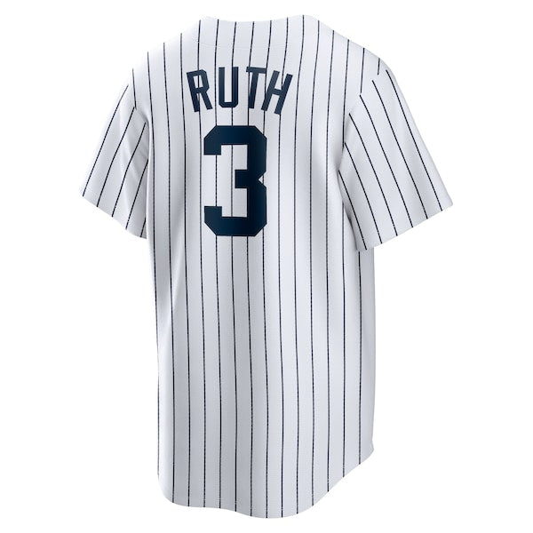 Babe Ruth New York Yankees Nike Home Cooperstown Collection Player Jersey - White/Gray