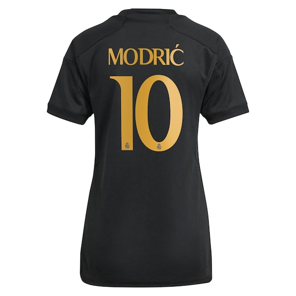 Luka Modric Los Merengues adidas Women's 2023/24 Third Replica Player Jersey - Black