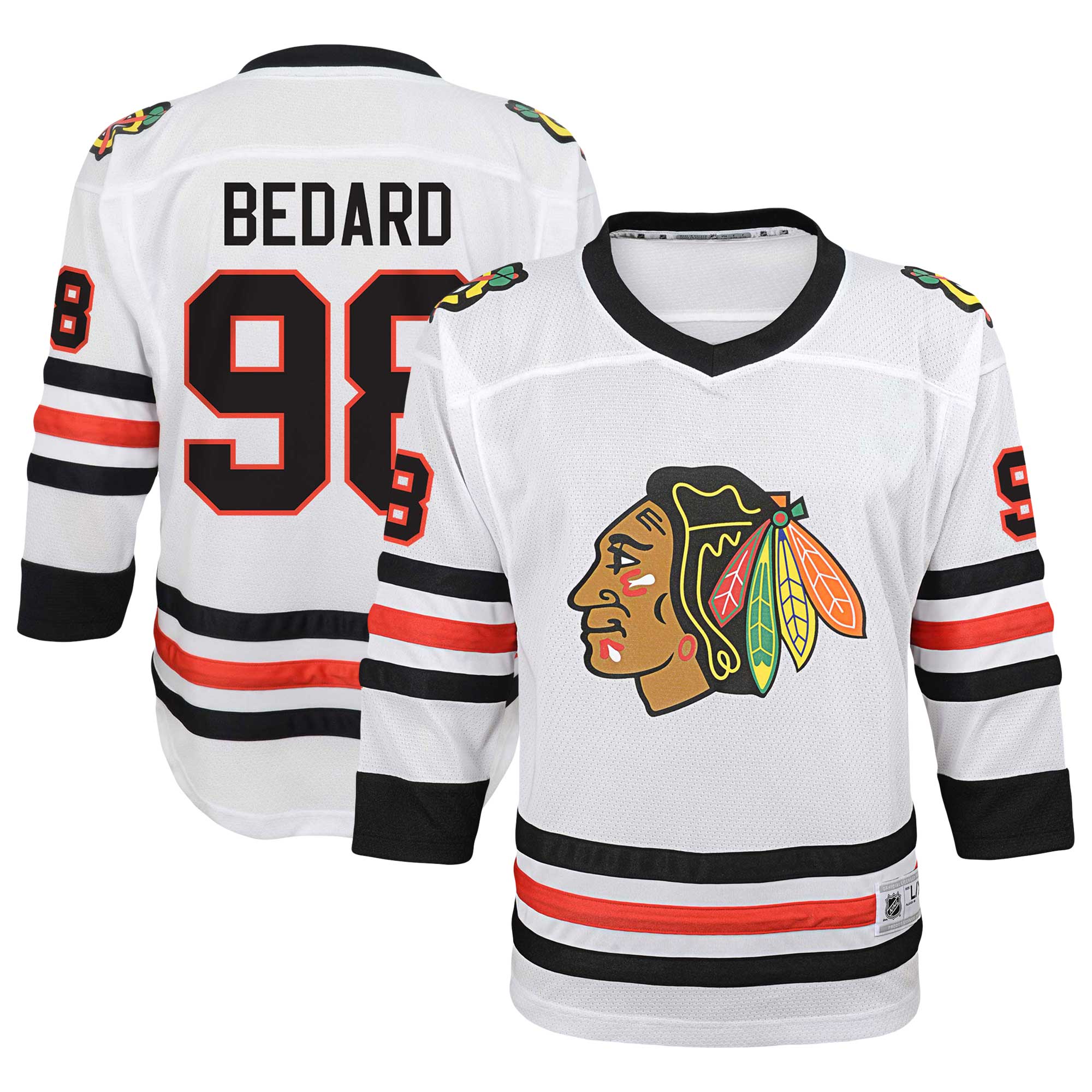 Connor Bedard Chicago Blackhawks Youth Home Replica Player Jersey - Red/White