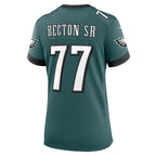 Mekhi Becton Sr. Philadelphia Eagles Nike Women's Game Jersey - Midnight Green