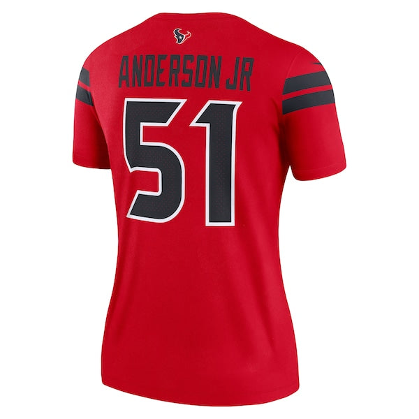 Will Anderson Jr. Houston Texans Nike Women's Alternate Legend Player Performance Top -  Red/Navy