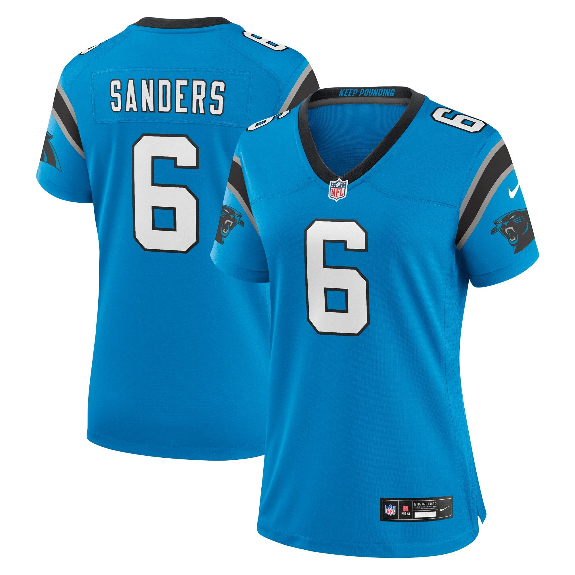 Miles Sanders Carolina Panthers Nike Women's Team Game Jersey - Black/Blue