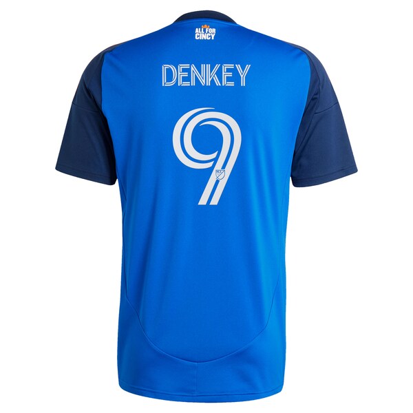 Kévin Denkey FC Cincinnati adidas 2025 Orange and Blue Legacy Kit Replica Player Jersey - Blue