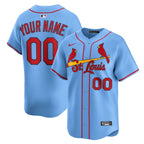 St. Louis Cardinals Nike Alternate Limited Custom Jersey - Light Blue/White
