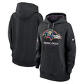 Baltimore Ravens Nike Women's 2024 NFL Crucial Catch Club Pullover Hoodie - Black