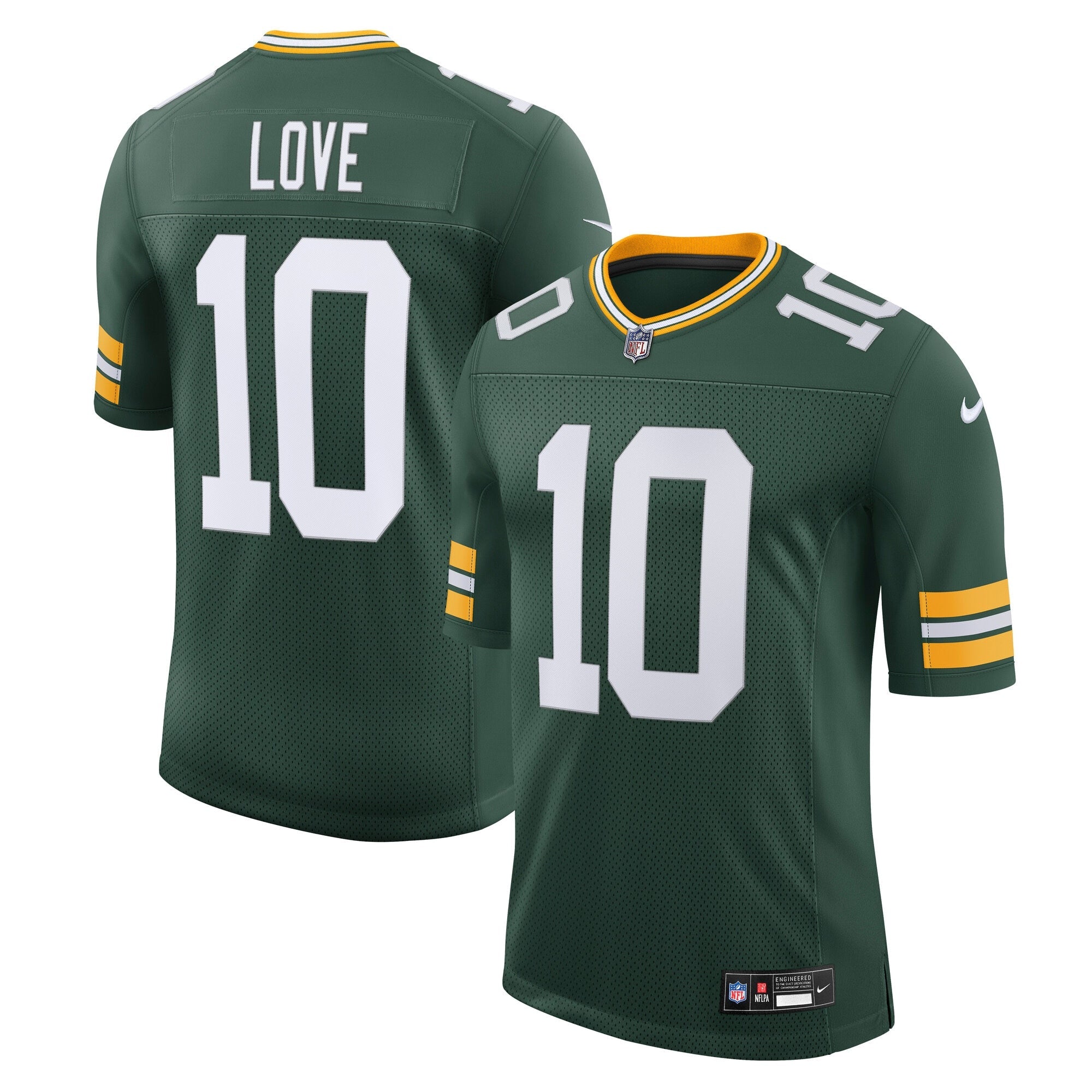 Jordan Love Green Bay Packers Nike Vapor Untouchable Limited Jersey - White/Green