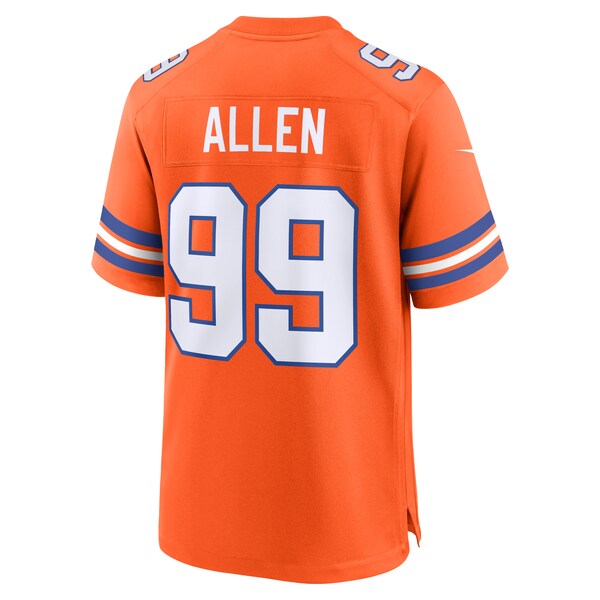 Zach Allen Denver Broncos Nike Mile High Collection 1977 Throwback Player Game Jersey - Orange