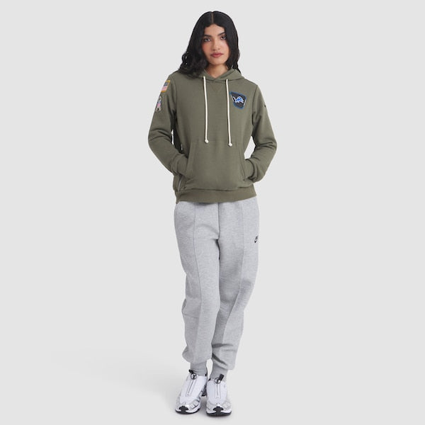 Detroit Lions Nike Women's 2025 Salute to Service Sideline Standard Issue Dri-FIT Hoodie - Olive