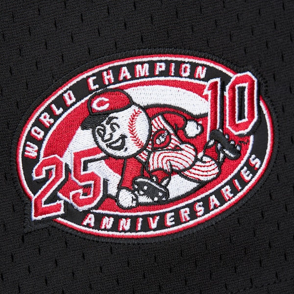 Ken Griffey Jr. Cincinnati Reds  Cooperstown Collection Mesh Batting Practice Button-Up Jersey  - Black