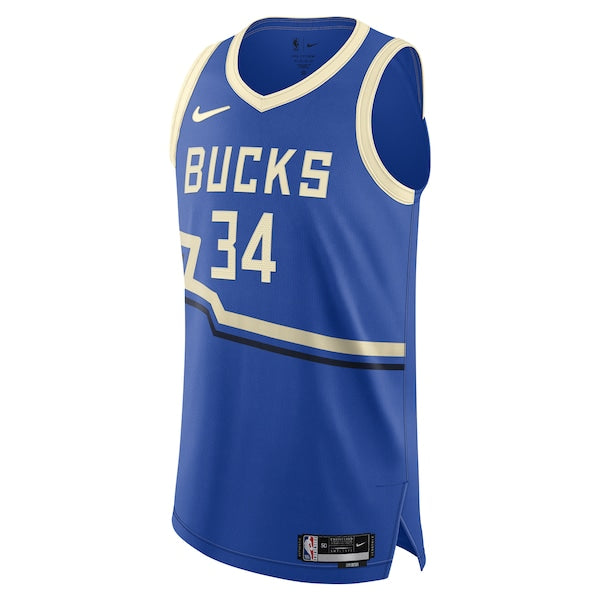 Giannis Antetokounmpo Milwaukee Bucks Nike 2024/25 Authentic Player Jersey - City Edition - Royal