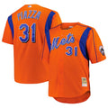 Mike Piazza New York Mets  Big & Tall Cooperstown Collection Mesh Batting Practice Jersey - Orange/Royal