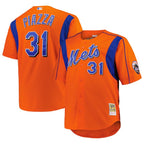 Mike Piazza New York Mets  Big & Tall Cooperstown Collection Mesh Batting Practice Jersey - Orange/Royal