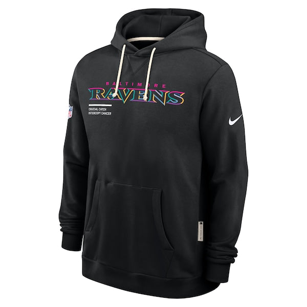 Baltimore Ravens Nike 2025 NFL Crucial Catch Sideline Standard Issue Dri-FIT Hoodie - Black