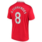 adidas Bruno Fernandes Manchester United Red 2022/23 Home Team Replica Player Jersey