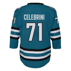 Macklin Celebrini San Jose Sharks Youth Alternate Replica Player Jersey - Teal
