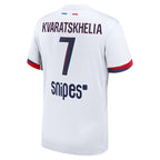 Khvicha Kvaratskhelia Paris Saint-Germain Nike 2024/25 Away Replica Player Jersey - White