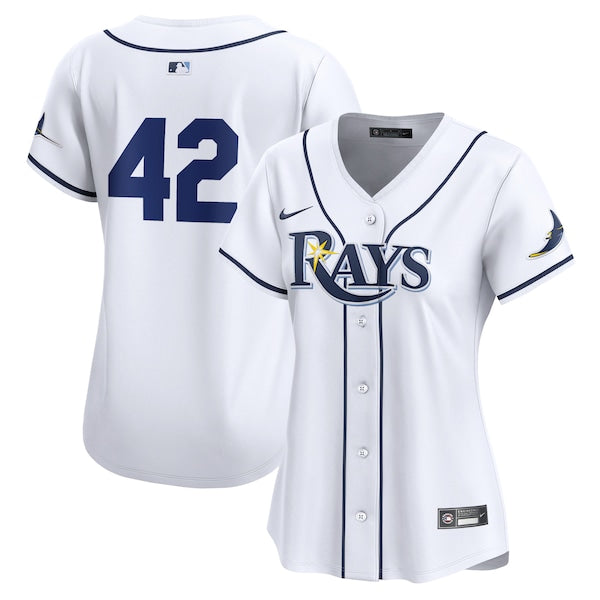 Tampa Bay Rays Nike Women's 2024 Jackie Robinson Day Home Limited Jersey – White