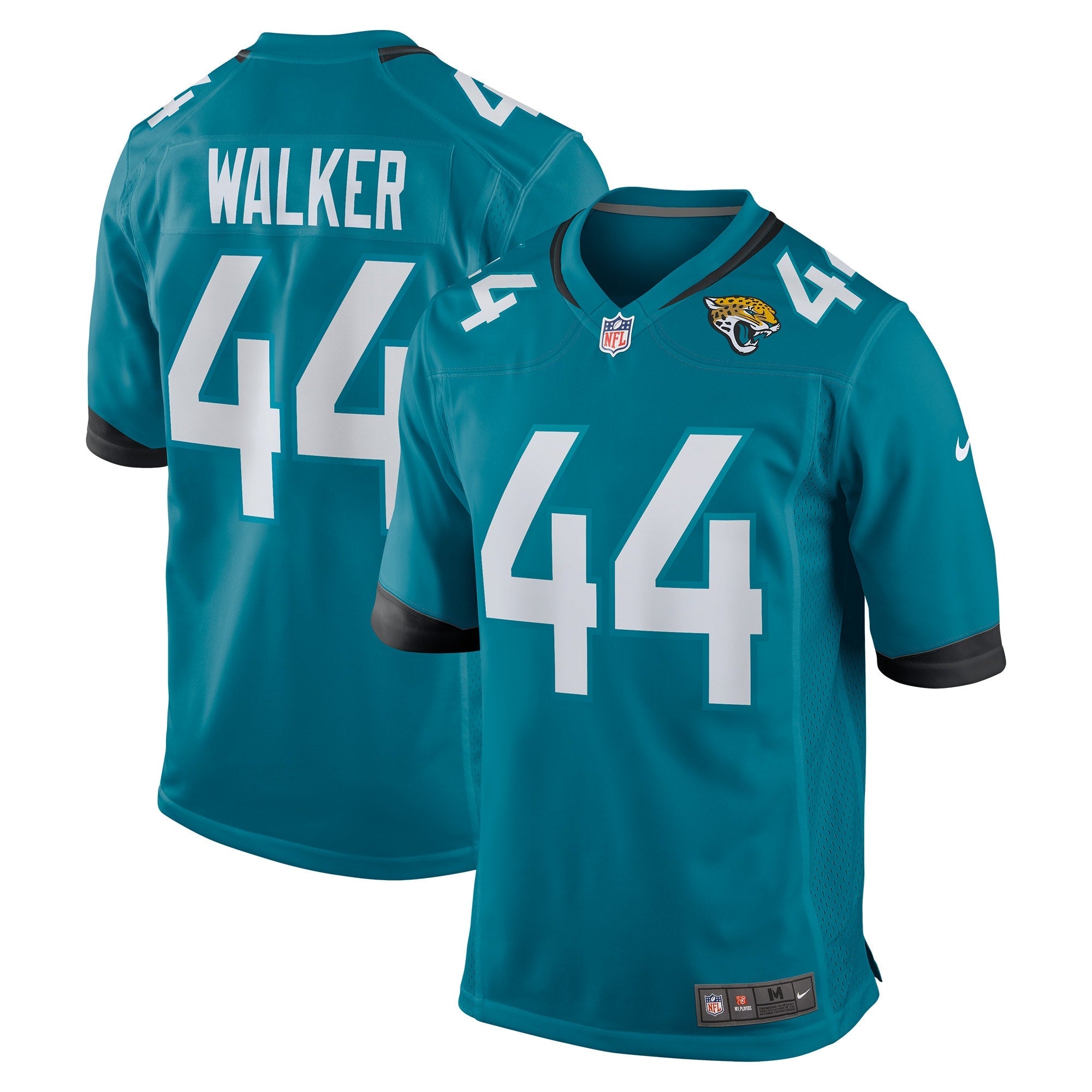 Travon Walker Jacksonville Jaguars Nike Player Game Jersey - White/Black/Teal