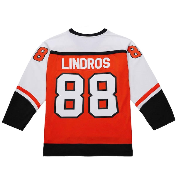 Eric Lindros Philadelphia Flyers 1996-97 Power Play Jersey - Orange/White