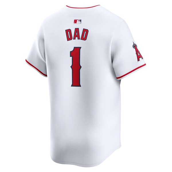 Los Angeles Angels Nike #1 Dad Home Limited Jersey - White
