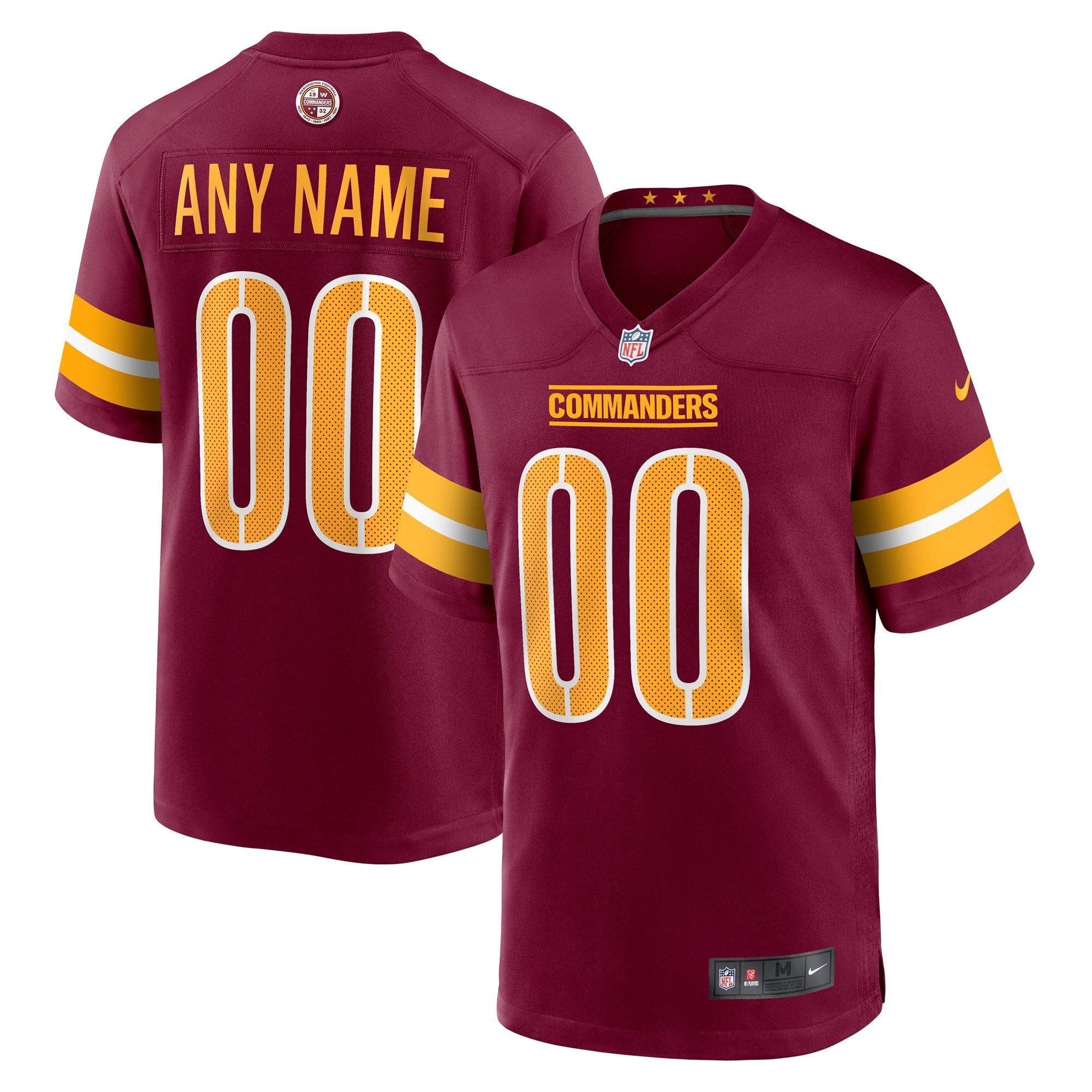 Men's Nike Washington Commanders Game Super Bowl Era Custom Jersey- White/Burgundy