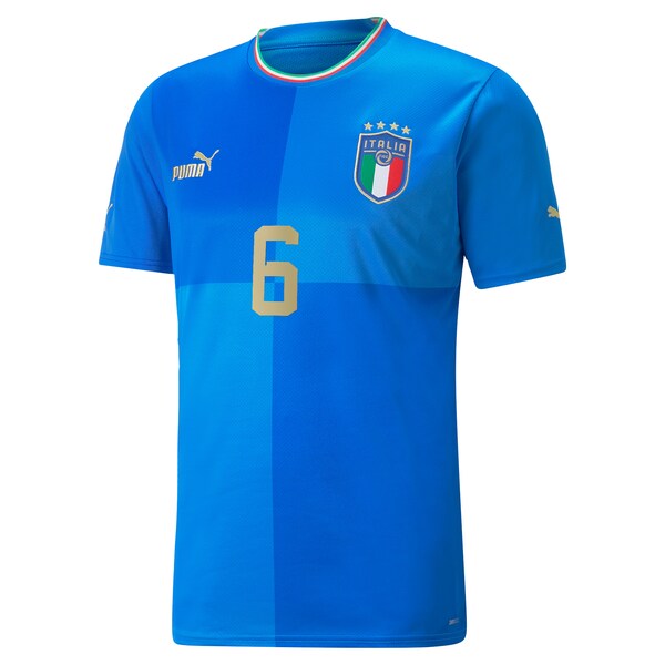 Marco Verratti Italy National Team Puma 2022/23 Home Replica Player Jersey - Blue