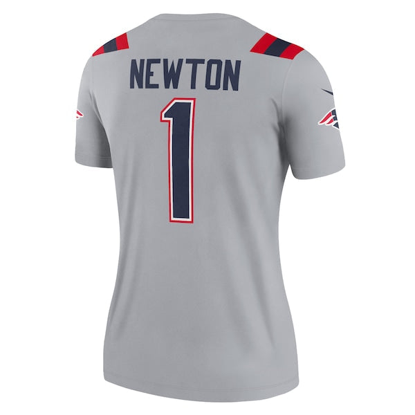 Cam Newton New England Patriots Nike Women's Inverted Legend Jersey - Gray