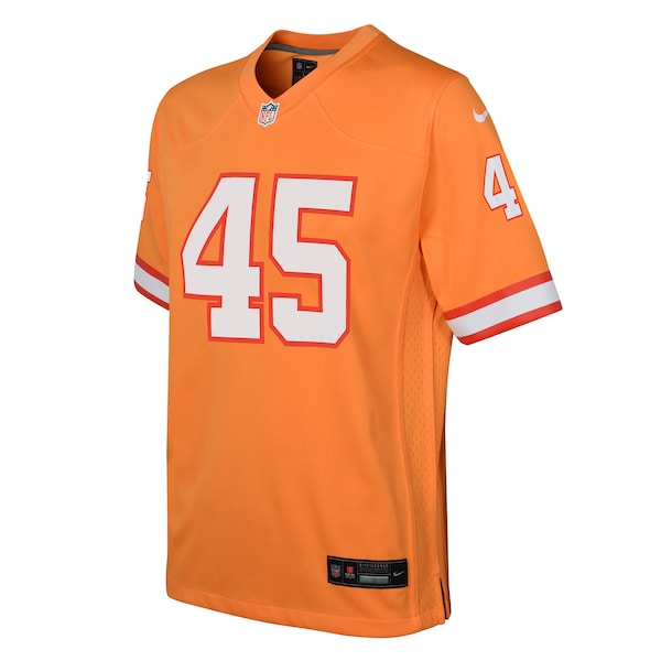 Devin White Tampa Bay Buccaneers Nike Youth Game Jersey - Orange/Pewter/Red