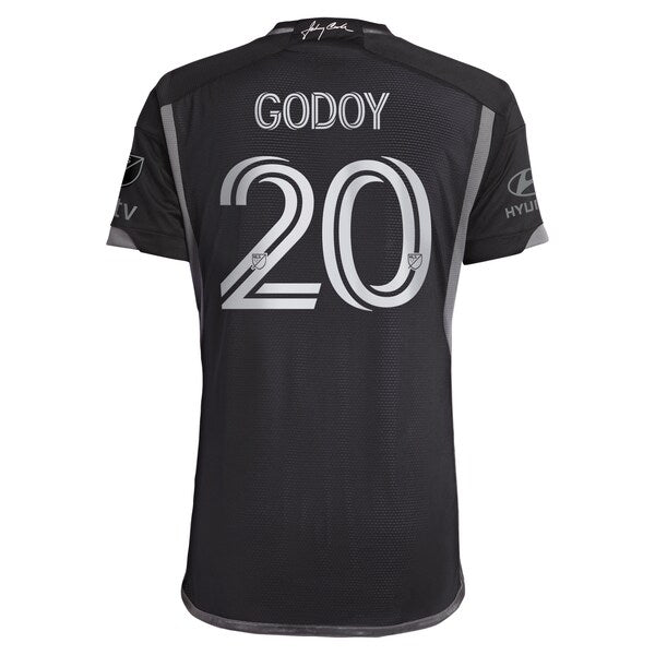 Anibal Godoy Nashville SC adidas 2024 Man In Black Kit Authentic Player Jersey - Black
