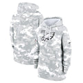 Philadelphia Eagles Nike Women's 2024 Salute To Service Club Fleece Pullover Hoodie - Arctic Camo