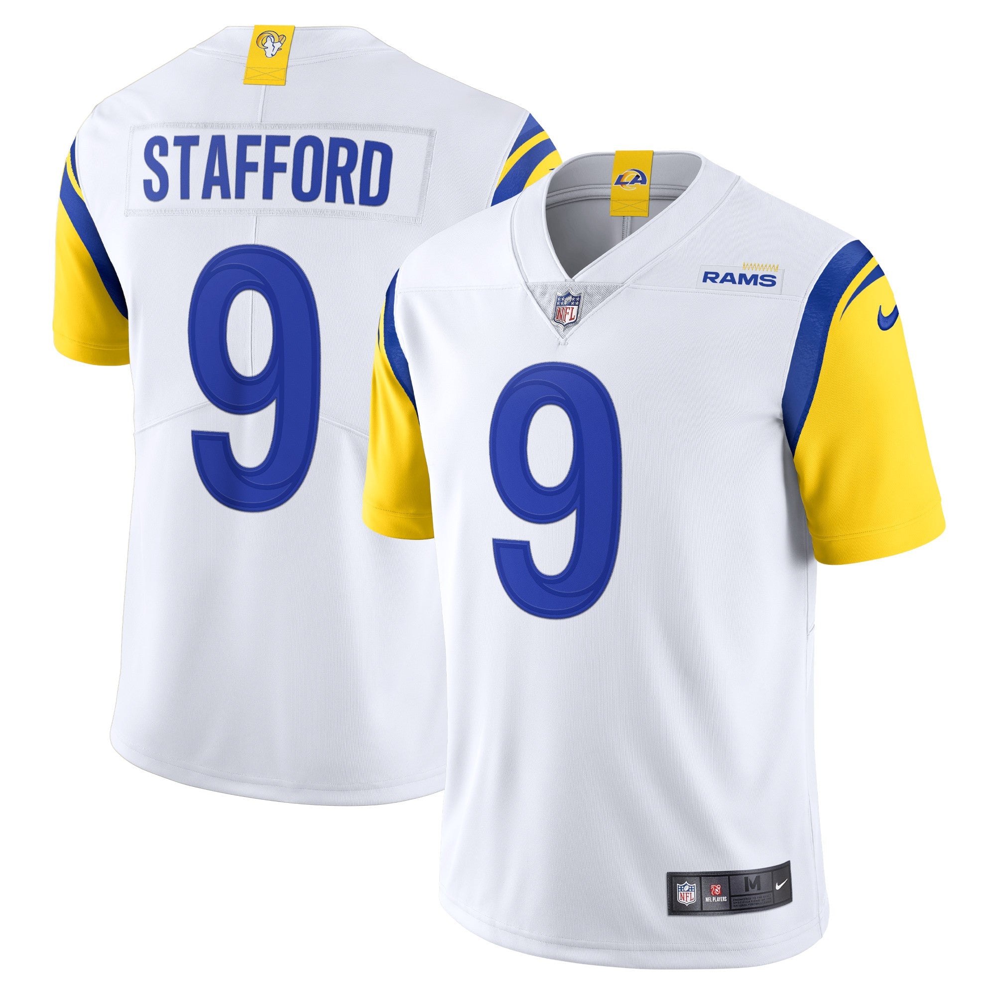 Matthew Stafford Los Angeles Rams Nike Vapor Limited Jersey - Bone/Royal/White