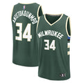 Giannis Antetokounmpo Milwaukee Bucks  Youth Fast Break Replica Player Jersey - Icon Edition - Hunter Green