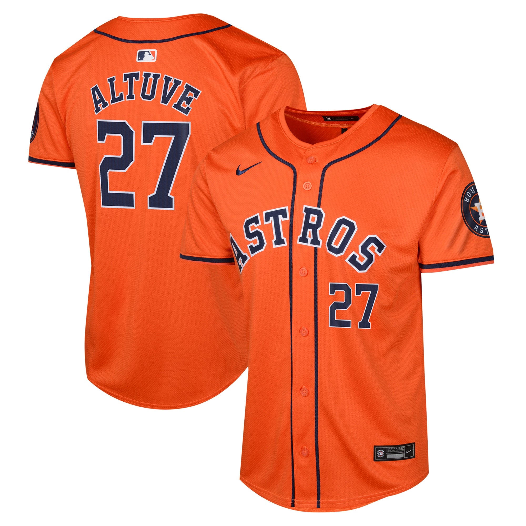Jose Altuve Houston Astros Nike Youth Alternate Limited Player Jersey - Navy/Orange