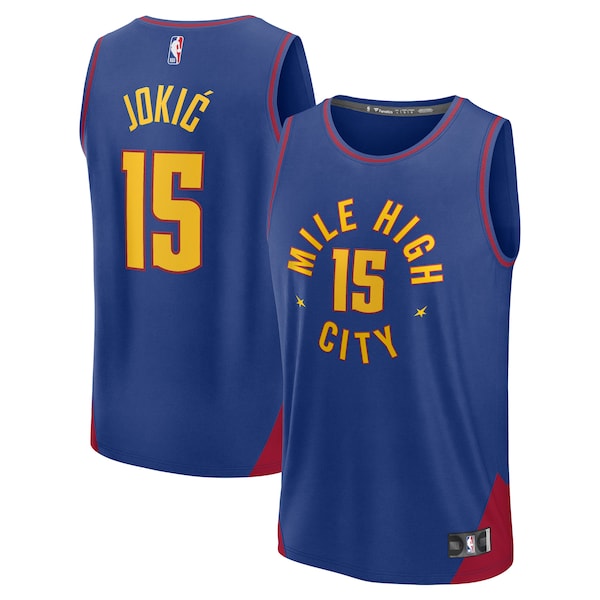 Nikola Jokic Denver Nuggets  Youth Fast Break Replica Player Jersey - Statement Edition - Blue
