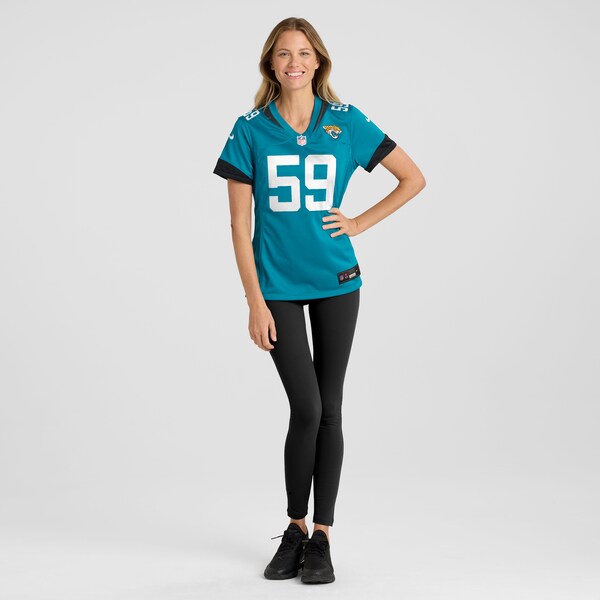 Myles Cole Jacksonville Jaguars Nike Women's  Game Jersey -  Teal