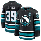 Logan Couture San Jose Sharks  Alternate Premium Jersey - Black/Teal