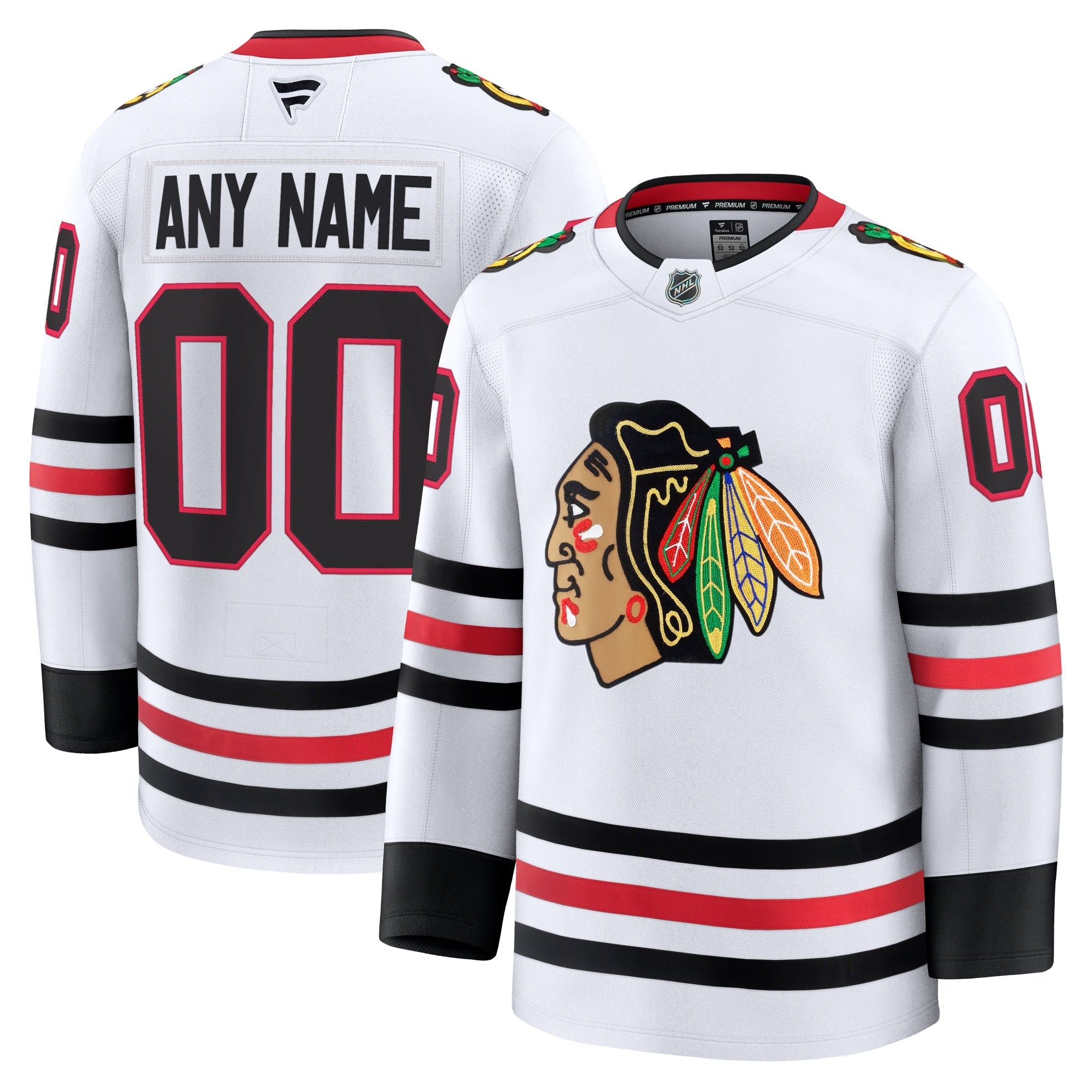 Chicago Blackhawks  Home Premium Custom Jersey - Red/White