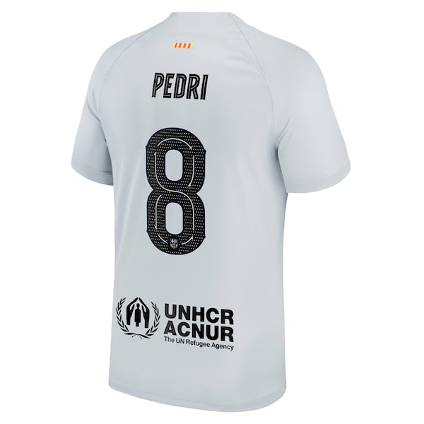 Pedri Barcelona Nike 2022/23 Third Breathe Stadium Replica Player Jersey - Gray