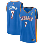 Chet Holmgren Oklahoma City Thunder  Youth 2025 NBA Finals Champions Fast Break Replica Player Jersey - Blue - Icon Edition