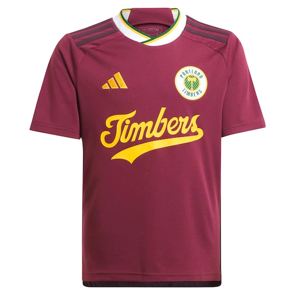 Portland Timbers adidas Youth 2024 Archive Replica Jersey - Red