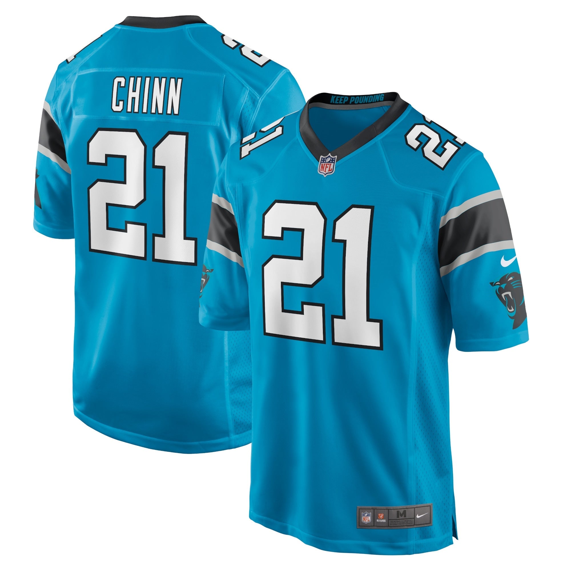 Jeremy Chinn Carolina Panthers Nike Game Jersey - Black/Blue/White