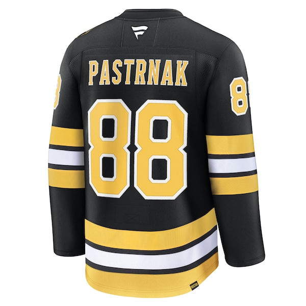David Pastrnak Boston Bruins  Home Premium Player Jersey - Black/White