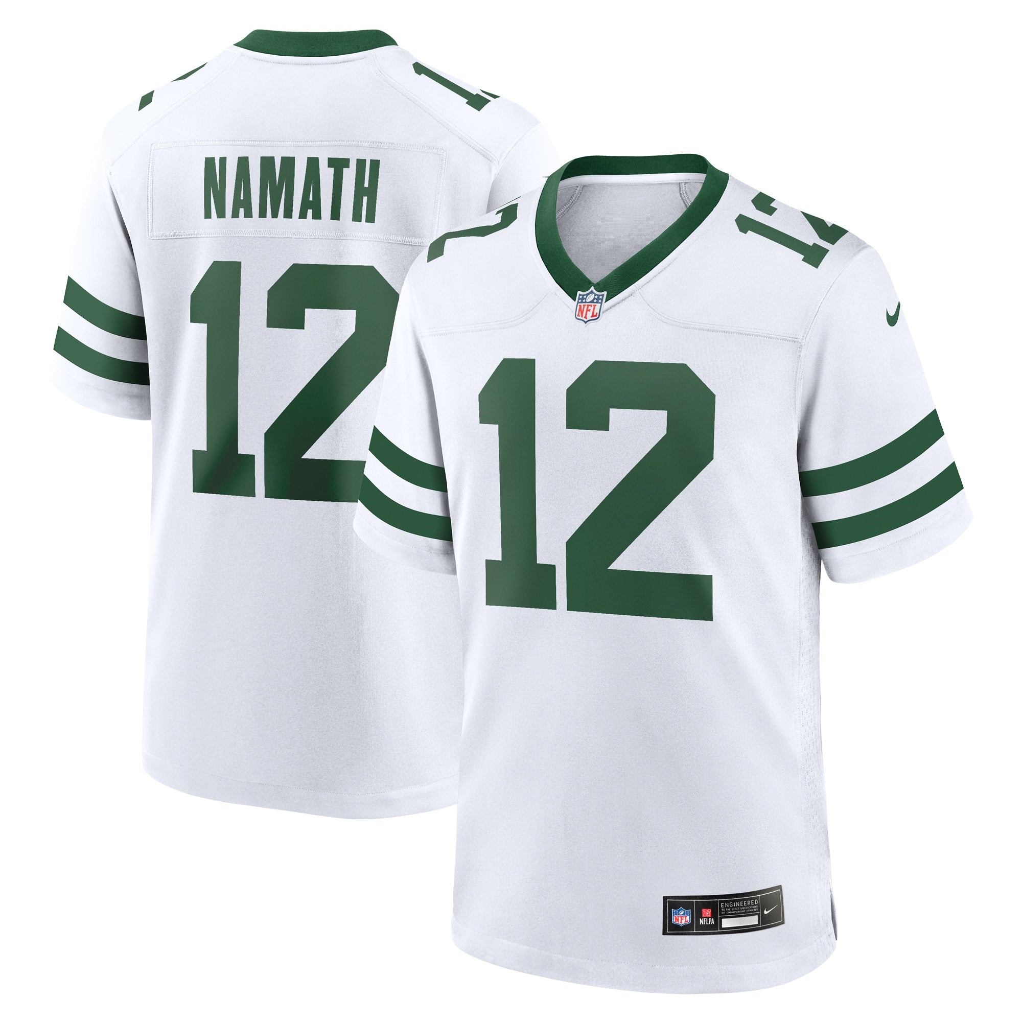 Joe Namath New York Jets Nike Game Retired Player Jersey - Gotham Green/White