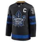 Auston Matthews Toronto Maple Leafs  Captain Patch Alternate Premium Jersey - Black/Blue