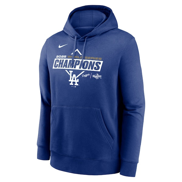 Los Angeles Dodgers Nike 2025 World Series Champions Logo Home Plate Hoodie - Royal