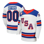 Youth USA Hockey Nike White 2026 Away Replica Custom Jersey