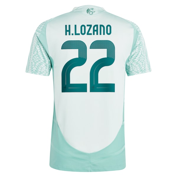 Hirving Lozano Mexico National Team adidas 2024 Away Authentic Player Jersey - Green/Burgundy