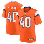 Justin Strnad Denver Broncos Nike Team Game Jersey -  Orange
