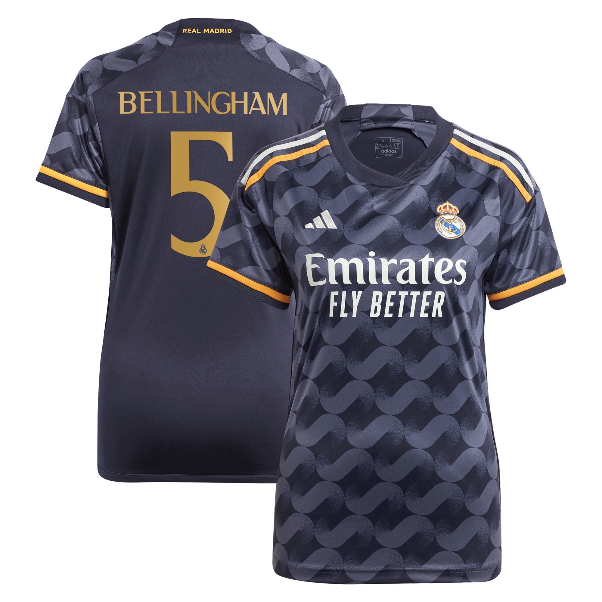 Jude Bellingham Los Merengues adidas Women's 2023/24 Home Replica Jersey - White/Navy
